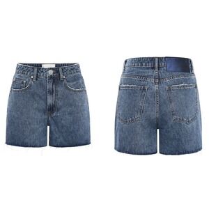 One Teaspoon NWT Legends High‎ Waist Mom Fit Denim Shorts Blue Love Size 27